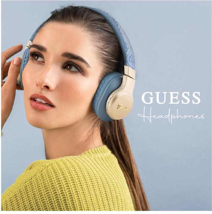 Immagine prodotto Guess Wireless Leather Headphone with Metal Logo (Nessuna soppressione del rumore, 32 h, Senza fili)