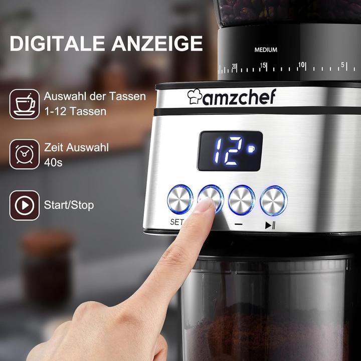 Actual product image Amzchef Electric coffee grinder