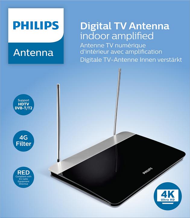Image du produit Philips Antenne DVB-T d'intérieur SDV6227/12 (Antenne d'intérieur, 47 dB, DVB-T / -T2, UKW / MW / LW)