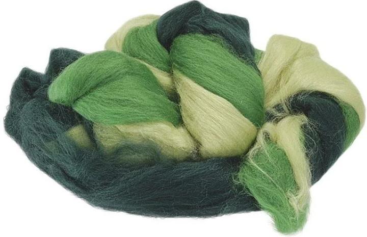Image du produit Heyda Laine à feutrer 3 brins mélange 50 g, vert/vert clair