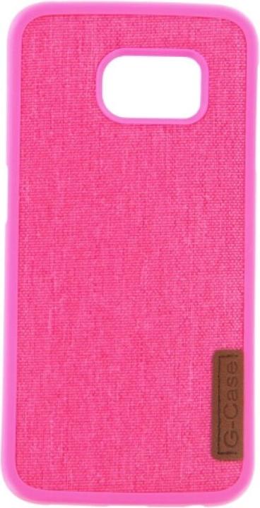 Produktbild OEM Silicone Case Textile for Samsung S6 Edge pink (Samsung Galaxy S6 Edge)
