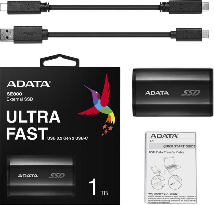 Immagine prodotto Adata SE800 1000 GB Nero (1000 GB)