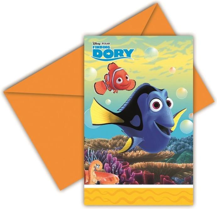 Image du produit Amscan Carte d'invitation de fête pour enfants Trouve Dory 6 pièces (6 pcs)