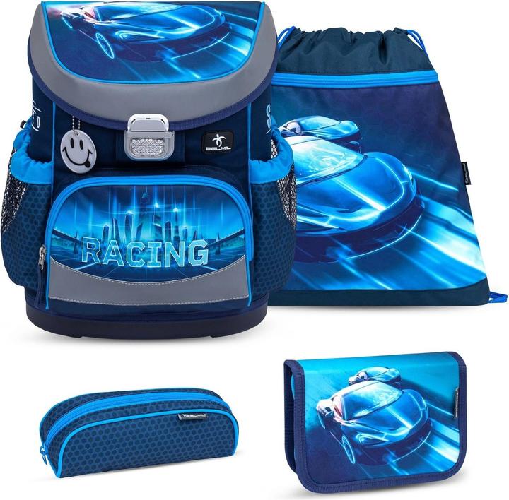 Actual product image Belmil MINI FIT Schulrucksack-Set Racing Neon (17 l)