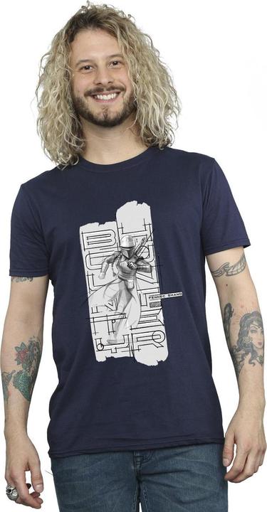Actual product image Star Wars Mens The Book Of Boba Fett Fennec Illustration T-Shirt (3XL)