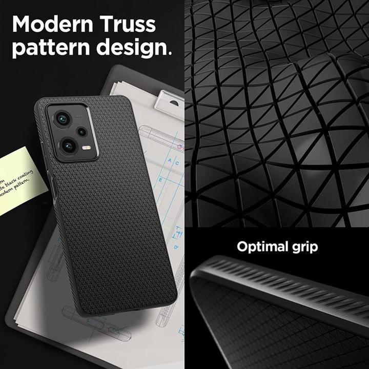 Immagine prodotto Spigen Liquid Air - Custodia per Xiaomi Redmi Note 12 Pro 5G / POCO X5 Pro 5G (Czarny) (Xiaomi Poco X5 Pro, Xiaomi Redmi Note 12 Pro 5G)