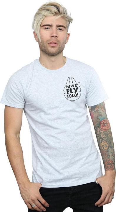 Immagine prodotto Star Wars Never Fly Solo Maglietta Uomo (L)
