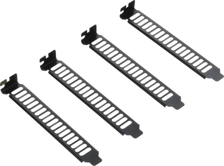 Actual product image Silverstone SST-Aeroslots-B PCI slot brackets - black 4 pcs.