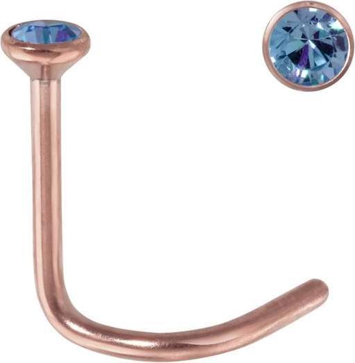 Produktbild Bijouteria Nasenpiercing (Titan, PVD Beschichtung (goldfarbig), Zirkonia)