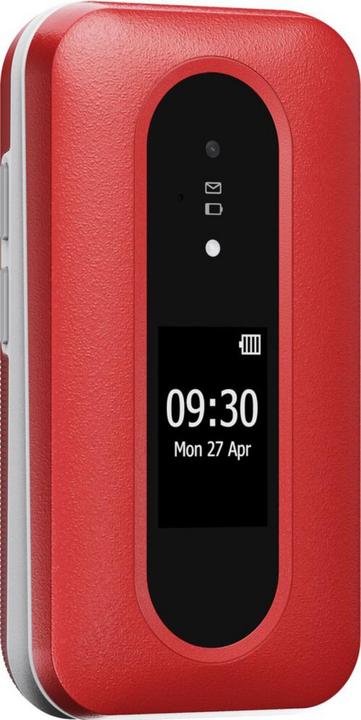 Actual product image Doro Leva L30, Clamshell, Single SIM, 7.11 cm (2.8"), 2 MP, 1150 mAh, Red, White (2.80", 2 Mpx, 4G)