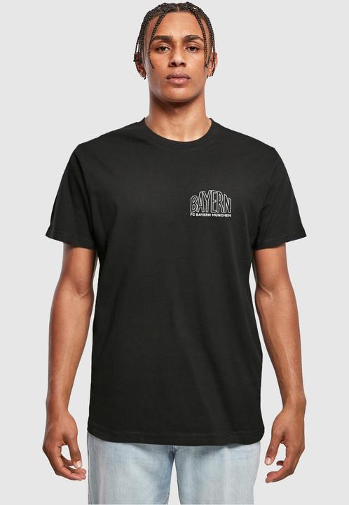 Actual product image FC Bayern München Logo Outlines T-Shirt Round Neck - 112161 (M)