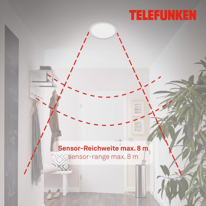 Image du produit Telefunken LED Sensor Panel 20W 1600 lm 4000 K blanc neutre Hx 50x300 mm chrome mat blanc (1600 lm)