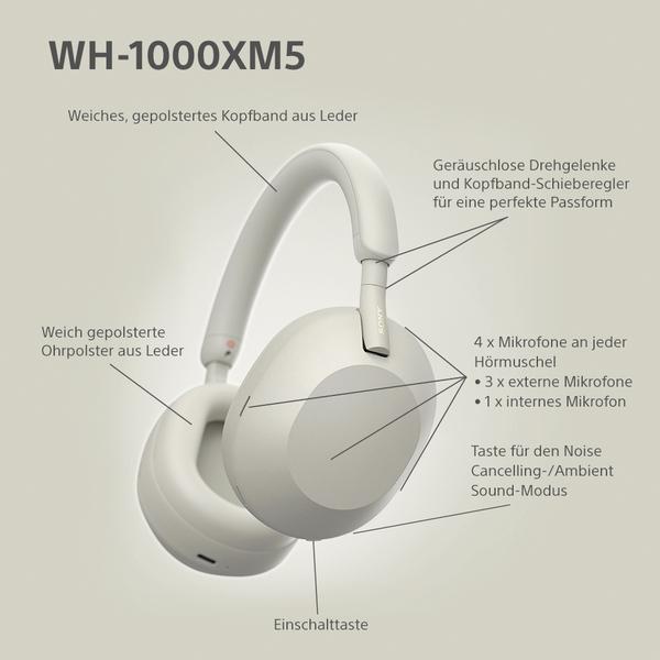 Produktbild Sony WH-1000XM5 (NC, 30 h, Kabellos, Kabelgebunden)