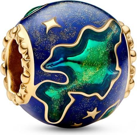 Produktbild Pandora Planet Erde Charm (Metall, Vergoldet, Emaille)