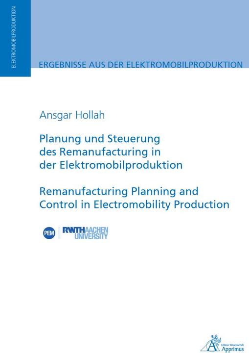 Actual product image Planung und Steuerung des Remanufacturing in der Elektromobilproduktion (Ansgar Hollah, 2020)