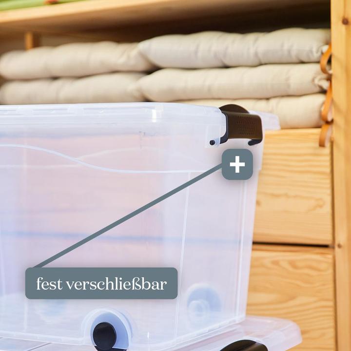 Actual product image Siena Home Set of 3 storage box 60 l with castors (61 x 45 x 36 cm, 60 l)