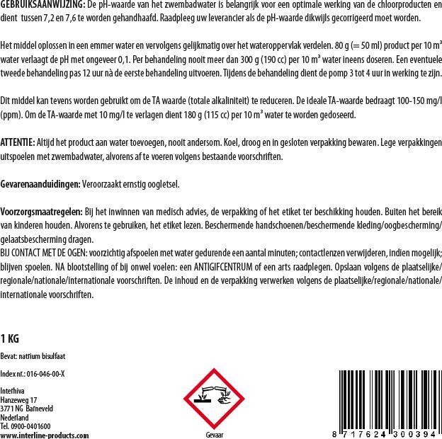 Image du produit Exit Pool pH-Minus poudre 1 Kg