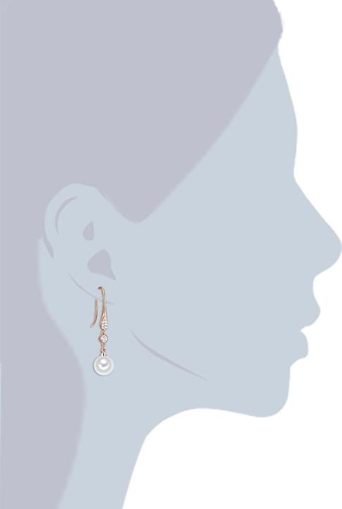 Produktbild Lulu & Jane Damen Messing Glas Muschelkernperle roségold - 29623 (Messing)