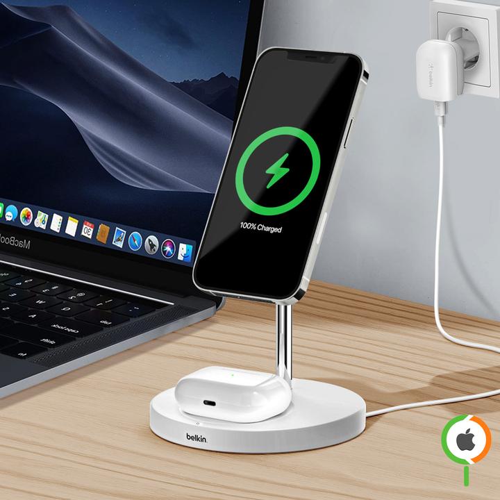 Image du produit Belkin Chargeur 2 en 1 Boost Charge Pro avec MagSafe (15 W)