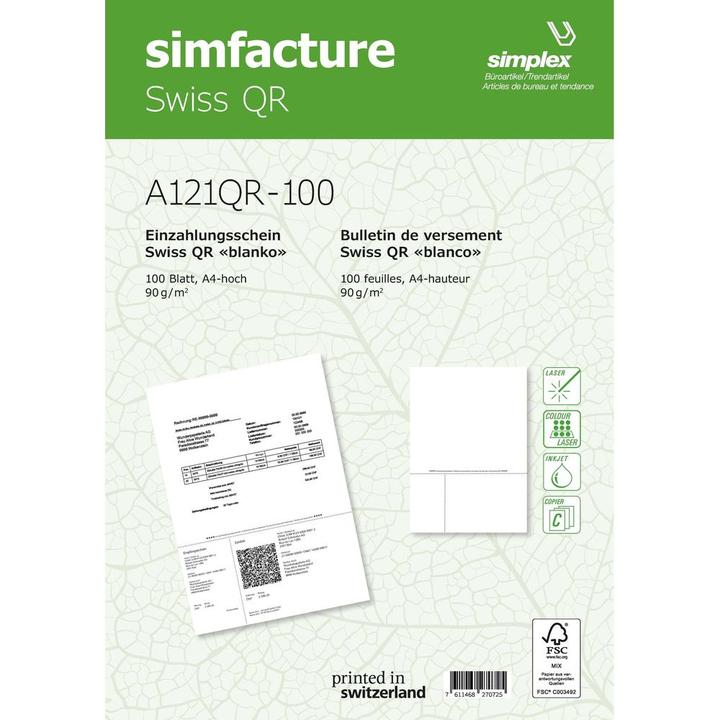 Produktbild Simplex Simfacture - Swiss QR (100 x)