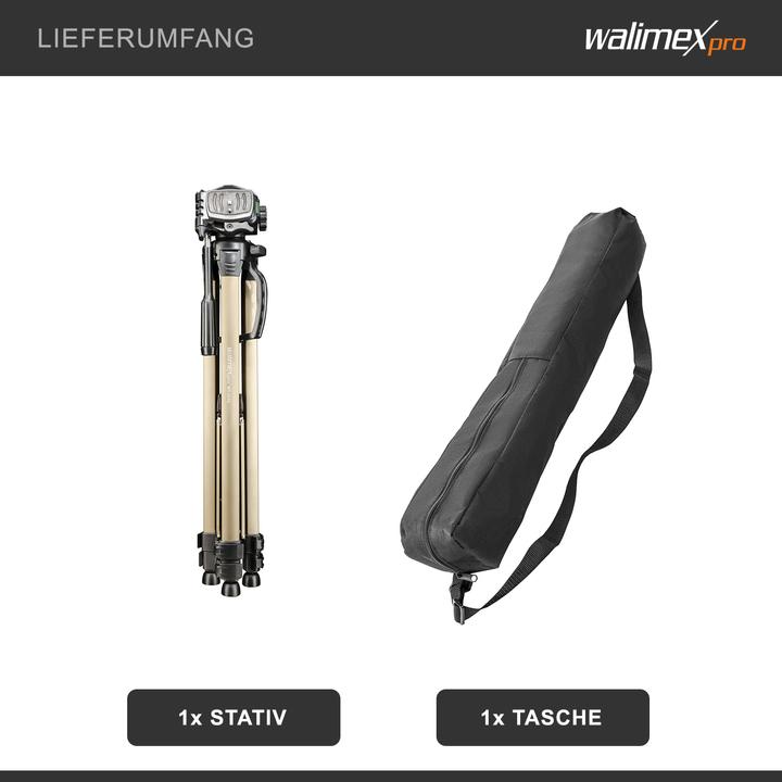 Actual product image Walimex WT-3530 Basic Tripod with 3D Panhead (Metal)
