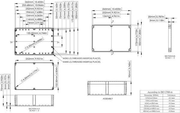 Immagine prodotto Velleman Custodia in ABS - IMPERMEABILE - GRIGIO SCURO - 265 x 185 x 95 mm (Case)