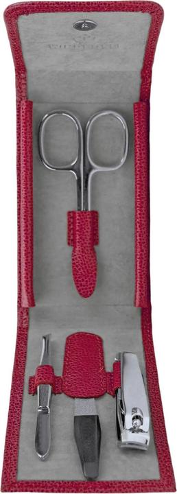 Windrose 803867.06 - 4-teilig Maniküretui Beluga beere (Leder)