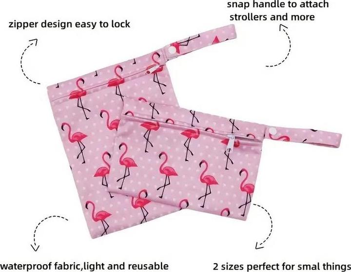 Immagine prodotto ASMI Set di 2 borse per pannolini wetbag 24x19cm + 22x14cm