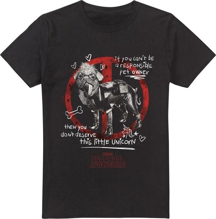 Actual product image Deadpool & Wolverine Mens Dogpool Unicorn T-Shirt (5XL)
