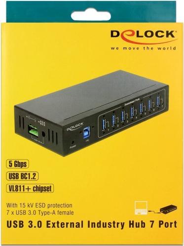 Produktbild Delock USB 3 Hub 7-Port USB Typ-A (USB-B, 7 Ports)