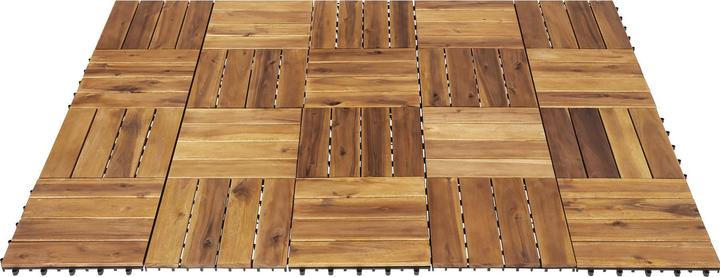 Produktbild tectake 20er Set Terrassenfliesen Tabula Akazienholz, je 4 Lamellen (20 x)