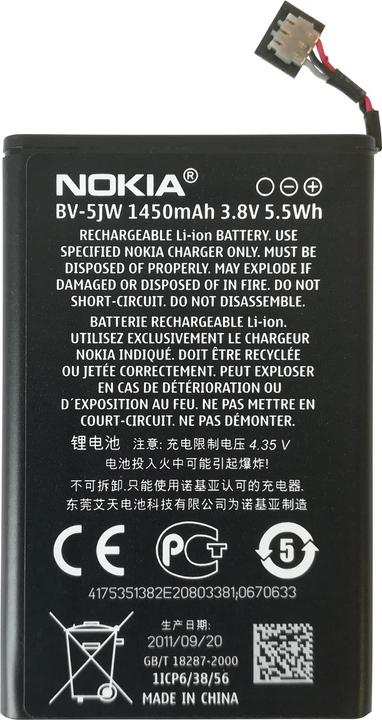 Nokia Batteria agli ioni di litio BV-5JW per N9, Lumia 800...