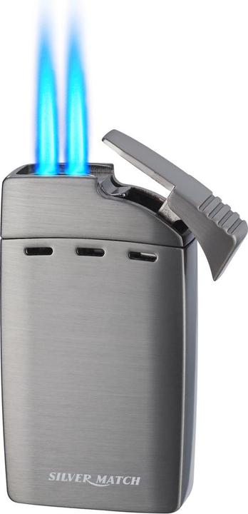 Silver Match Zigarren Sturmfeuerzeug mit Cutter