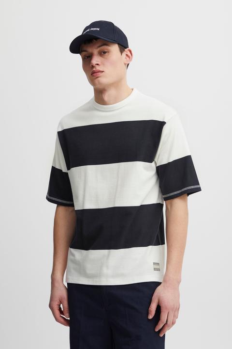 Casual Friday CFTue wide striped tee - 20504714