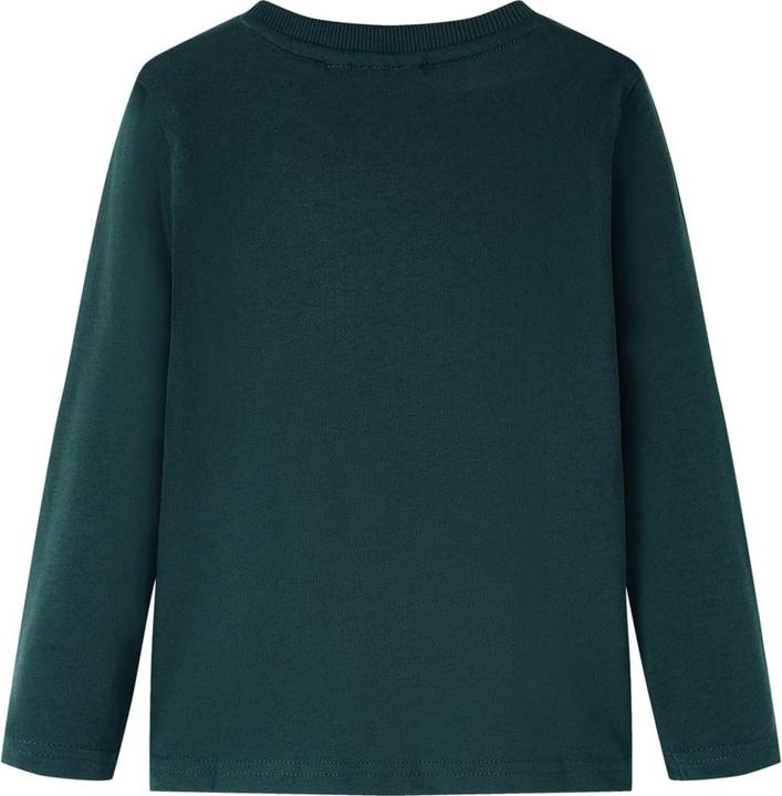 Immagine prodotto VidaXL Camicia a maniche lunghe da bambino verde scuro 128,Materiale: 100 (128)