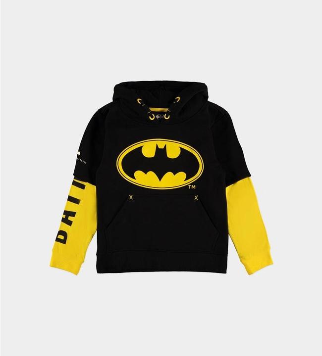 Immagine prodotto Batman Core Felpa con cappuccio a doppia manica con logo ragazzi (134)