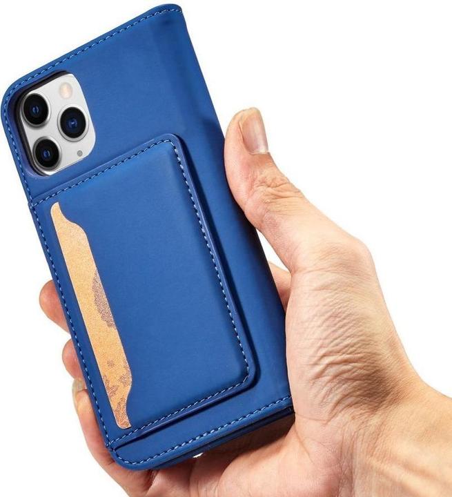 Immagine prodotto Hurtel Custodia a calamita per iPhone 12 Pro cover portafoglio porta carte blu (Apple iPhone 12 Pro)