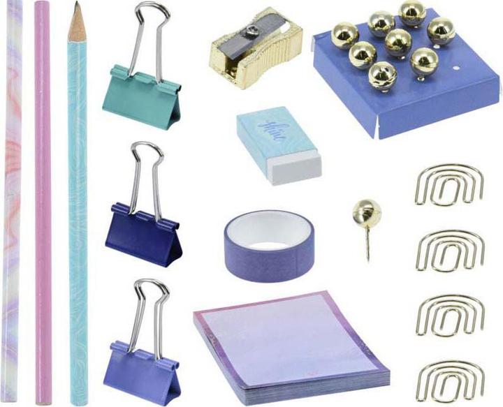 Actual product image Schreibwaren-Set Gold/Lila, 22-tlg.