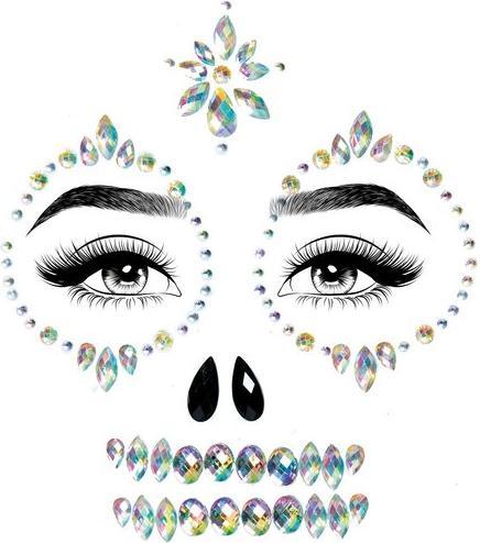 Actual product image Leg Avenue Face Jewels - Skeleton