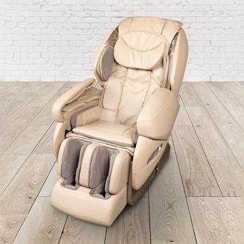 Actual product image PureHaven Massage chair Kneading and tapping massage Heating function Bluetooth USB Voice control beige PU-