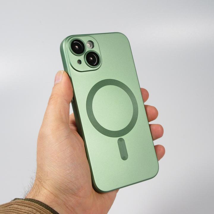 Immagine prodotto PhoneLook Cover in gomma morbida con vetro di protezione della fotocamera MagSafe (Apple iPhone 15 Plus)