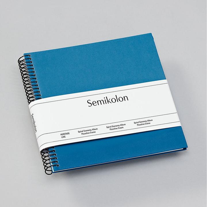 Produktbild Semikolon Fotoalbum 17 x 17 cm Blau, 20 cremeweisse Seiten (10 x 15 cm, 9 x 13 cm)