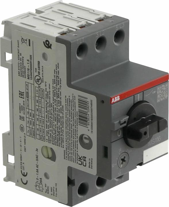 Actual product image ABB Motor protection switch MS116 - 1.6