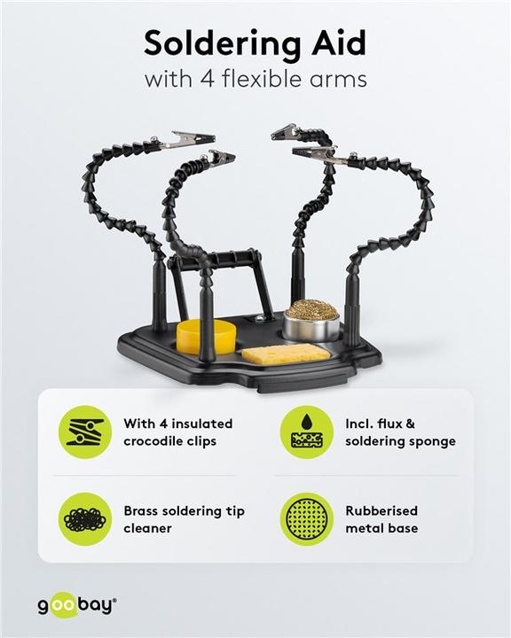 Image du produit Goobay Aide au soudage avec 4 bras flexibles (Troisième main)
