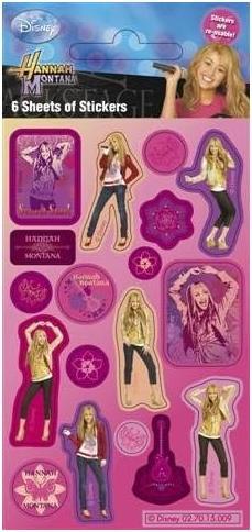 Actual product image Hannah Montana Party Sticker (Pack of 6)