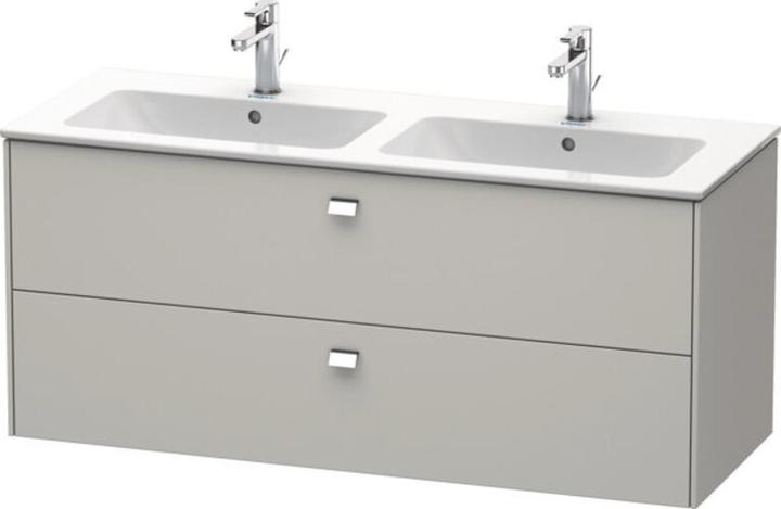 Actual product image Duravit Vanity unit BRIOSO 553x1290x479mm Handles chr concrete grey matt (129 x 55.5 x 48 cm)