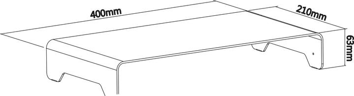 Actual product image InLine Monitor pedestal aluminum 63mm