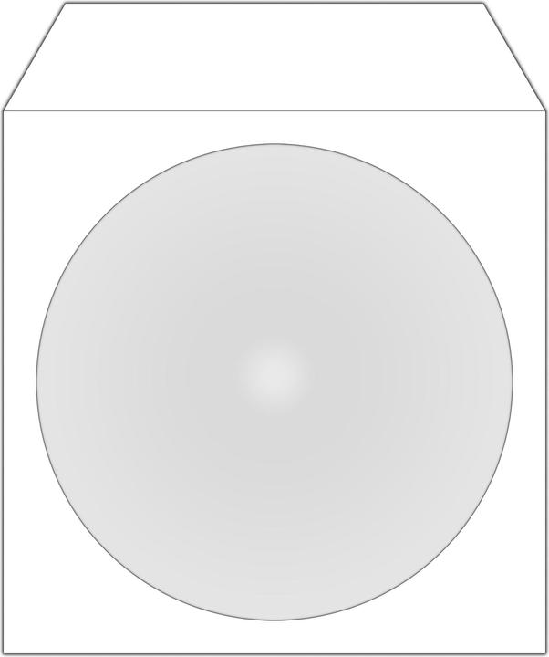 Produktbild MediaRange Papiertaschen für 1 Disc, mit klebender Lasche und Sichtfenster