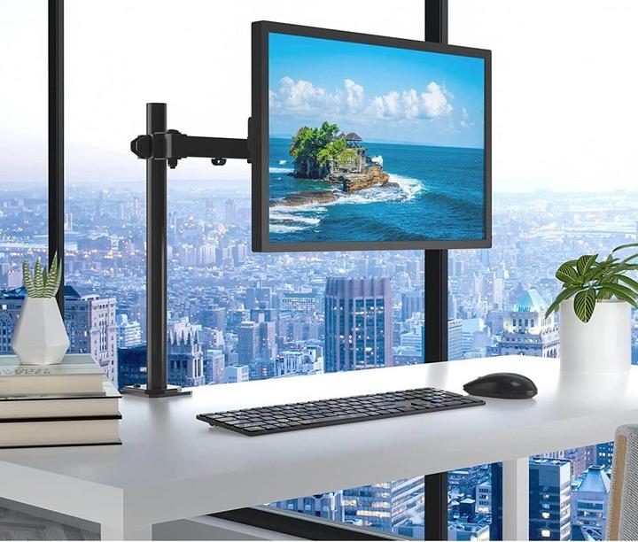 Image du produit Techly Kit de fixation pour moniteur (bras réglable) - noir - taille d'écran : 33- (Tables, 32.01")