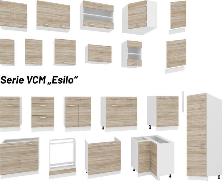 Produktbild VCM Küchenschrank Breite 60 cm Klappschrank Hängeschrank Küche Küchenmöbel Esilo (60 x 40 x 31 cm)